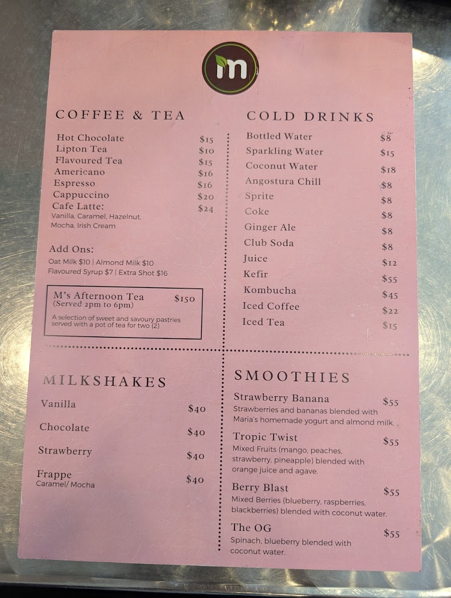 Menu Maria's Bakery-2